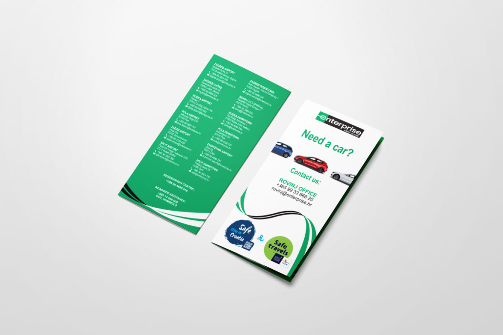 Flyer design for car rental company