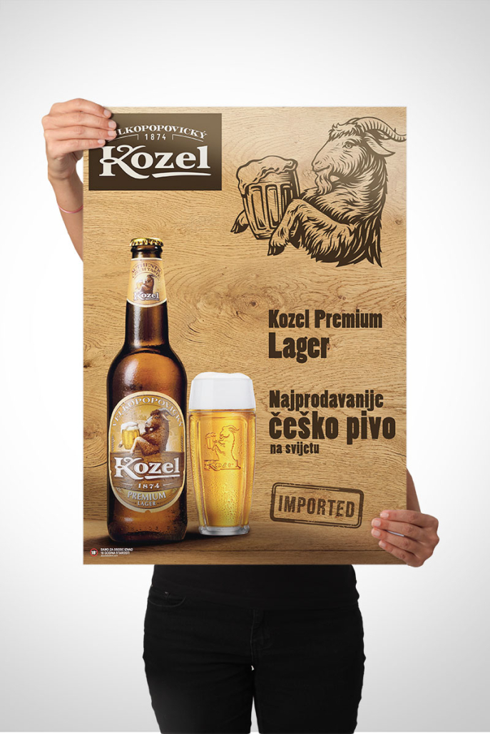 Poster design for Kozel beer